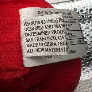 Vintage Snoopy Peanuts Nylon Christmas Plush Set of 2